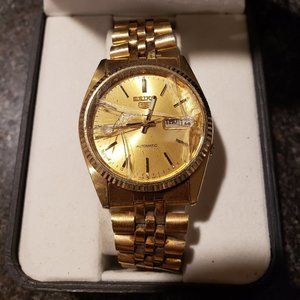 RARE Seiko 5 President - Gold Face Watch - Vintage